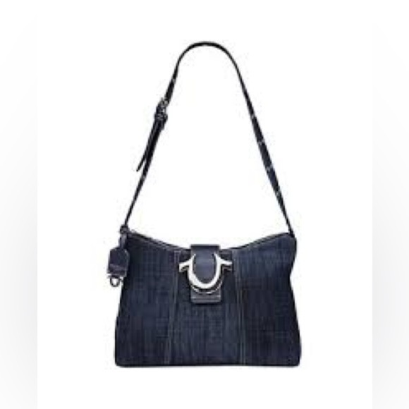True Religion Handbags - True Religion Dark Denim Hobo Bag